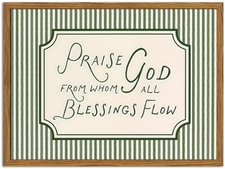 Framed Christian Scripture Wall Art, Bible Verse Pictures Wall Decor, Sage by Unknown