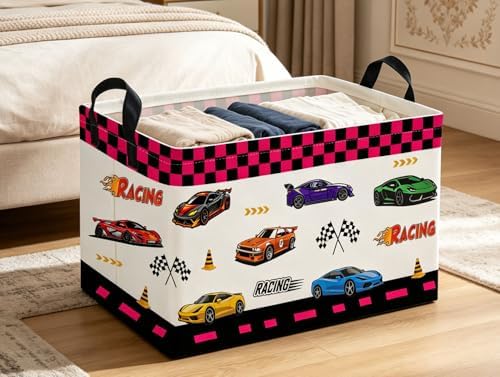 Rectangle Kids Baskets Car Basket Cute Storage Bin Organizer Boys Box - Image 6