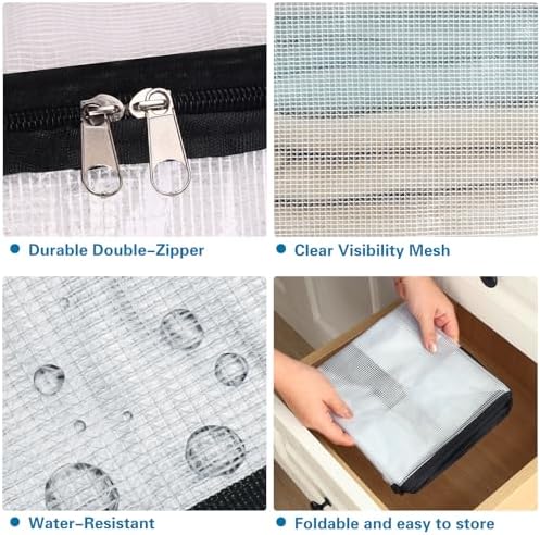Fixwal Storage Bags 4 Pack 40L Mesh Clear - Image 3