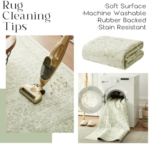 BILEEHOME Sage Large Rugs for Living Room 9 by 12 Area Rug - Image 4
