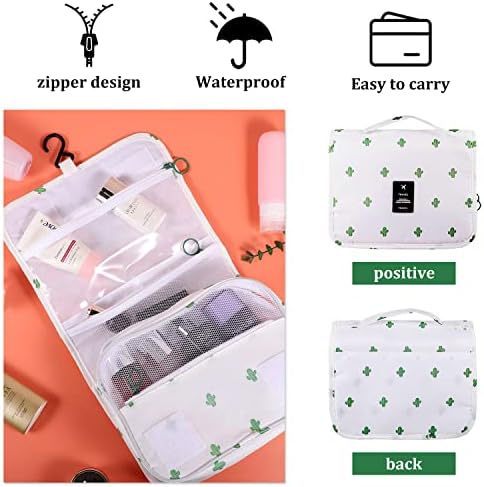 Hanging Toiletry Bag for Women, Portable Cosmetic Summer Beach Bag - Image 4