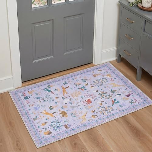 BESBLEE 2'6X6 Washable Kitchen Runner Rug, Animal Non Slip - Image 3