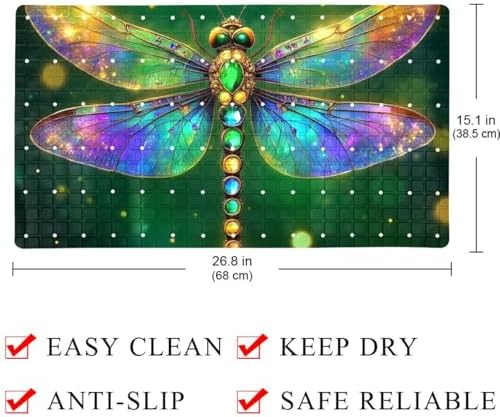 Shower Mat Non Slip, Dragonfly Anti Slip Bath Mat - Image 4