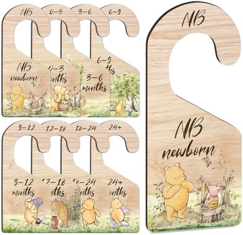8PCS Classic Winnie Baby Closet Dividers by Hatzelou