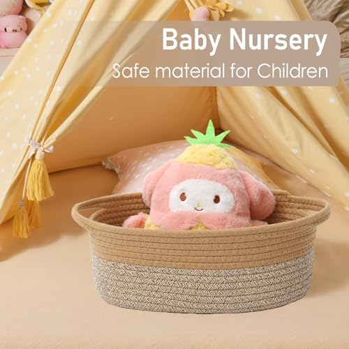 JMvicyroam Small Woven Basket, Empty Gift Basket, Jute&Brown/2 Pack - Image 5