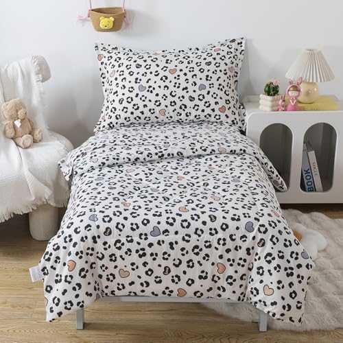 Caressma Cheetah Print Toddler Bedding Set 4 Pieces Kids Comforter Set by Caressma