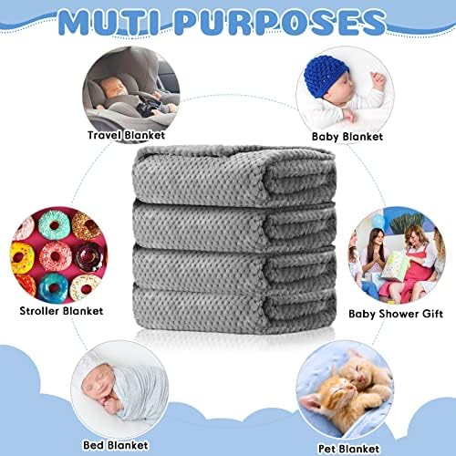 Reginary 4Pcs 30x40 Baby Blanket Fuzzy - Image 5