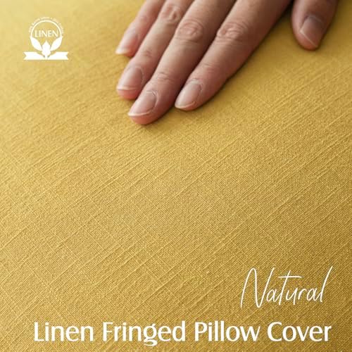 Foindtower Decorative Linen Fringe Throw Pillow Covers Cozy Boho Farmhouse - Image 2