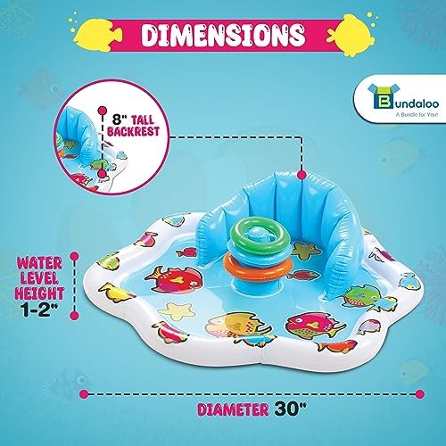 Baby Splash Pad with Inflatable Backrest and Stackable Ring Toys – Sensory - Image 3