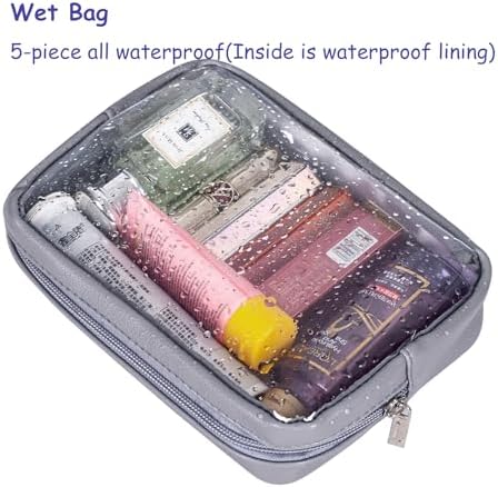 Remobia Hicol TSA Approved 5-Piece Diaper Bag Organizer Pouch Set Clear - Image 4