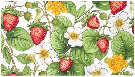 Bathtub Mat Non Slip 26.8x15.1 Inch, Strawberry Floral Shower Mat by Anna+Cowper