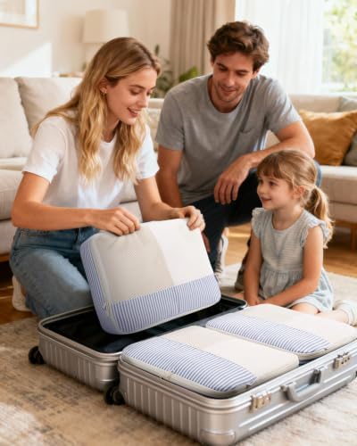 Narwey 7 Set Striped Packing Cubes - Image 7