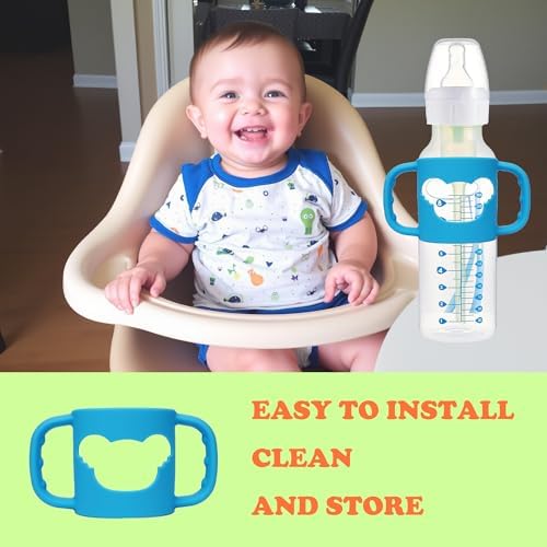 4 Pack Silicone Baby Bottle Handles - Image 3