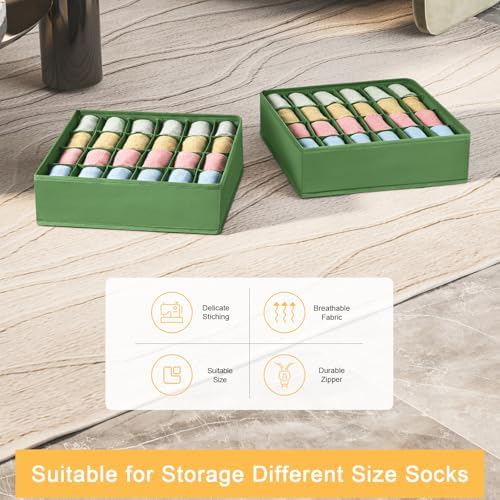 Joyoldelf Sock Drawer Organizer Divider 2 Packs Underwear Organizer, 24 Cell - Image 6