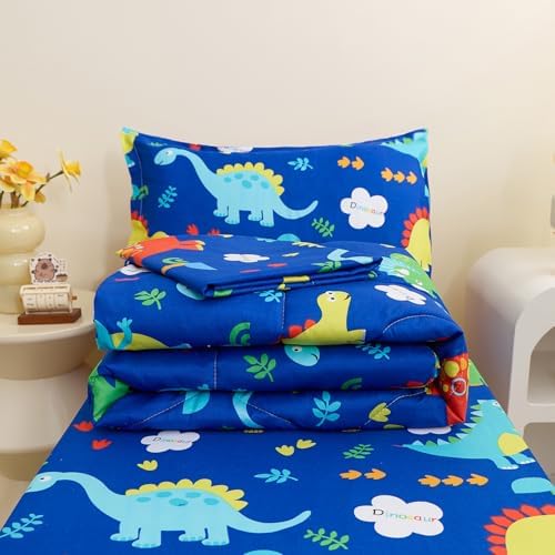 Caressma Navy Toddler Bedding Set, Bed in A Bag Toddler Comforter Set - Image 7