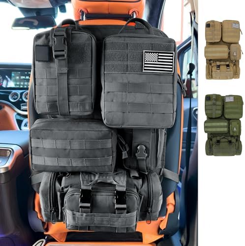 6 Pack Tactical MOLLE Car Seat Back Organizer by Unknown