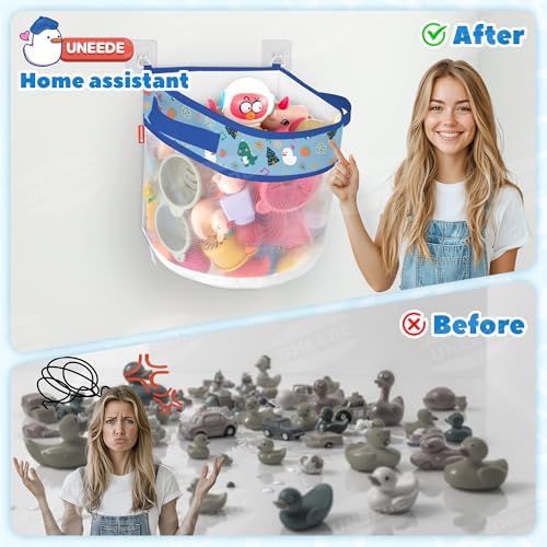 UNEEDE Dino Print Bath Storage, 4.15 Gallons Bathtub Storage Organizer - Image 4