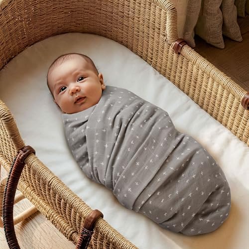 Muslin Swaddle Blankets for Newborn, Cotton Receiving Blanket - Image 6