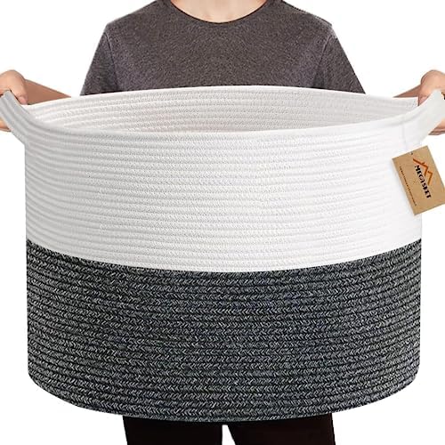 MEGASKET Large Throw Blanket Basket, Big Wicker Baskets by MEGASKET