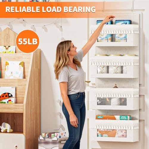Aokeyee 4 Tier Over Door Organizer Nursery - Image 4
