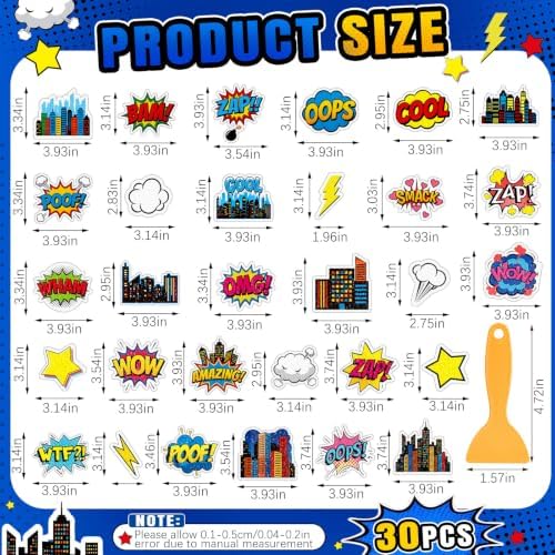 Fullhawl 30 Pcs Comic Non Slip Shower Stickers, Fun Bathtub Safety - Image 2