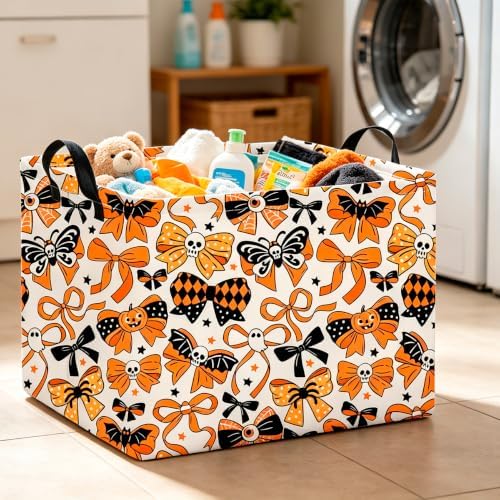 CLOCOR Rectangular Storage Basket, Collapsible Cute Pattern Storage Bin - Image 4