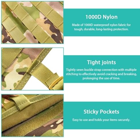 Car Seat Back Organizer, Tactical MOLLE Sag Proof Vehicle Panel Backseat Cover - Image 4