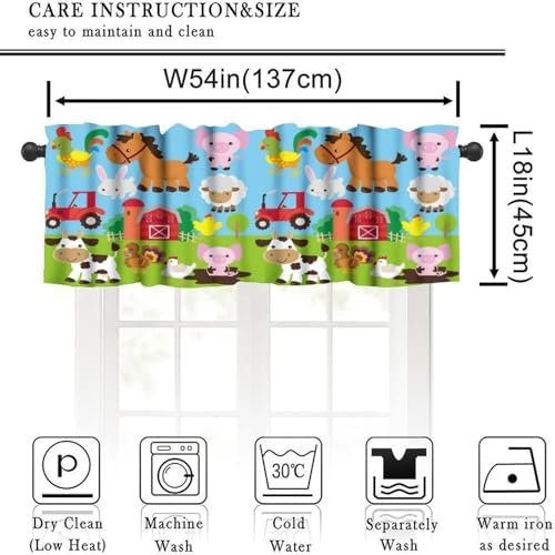 Cartoon Farm Animals Window Valance - Image 3