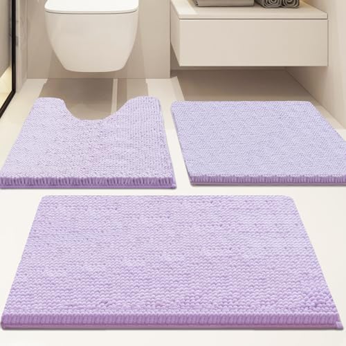 Bathroom Rugs Sets 3 Piece Non Slip, Bath Rugs - Image 2