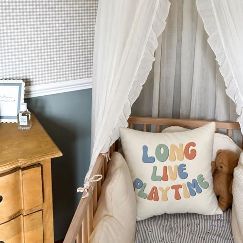 Long Live Playtime Pillow Cover 18x18, Kids Room Playroom Decor - Image 6