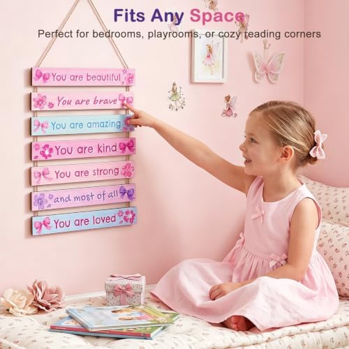 Girls Room Decor Colorful Inspirational Wall Plaque Set - Image 6