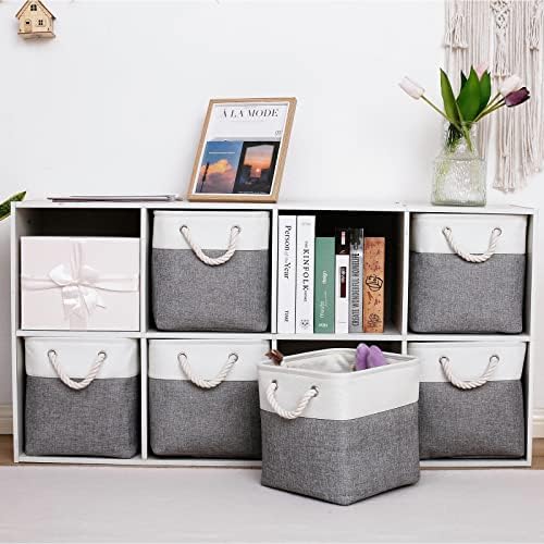MidmmVick 11 x 11 Inch Cube Storage Bins, 6 Pack Large Collapsible Fabric - Image 2