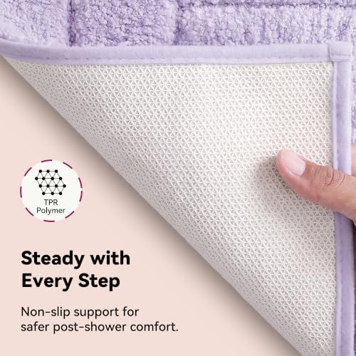 GRANNY SAYS Lavender Bathroom Rug 24" x 36", Non-Slip Microfiber Bath Mat - Image 4
