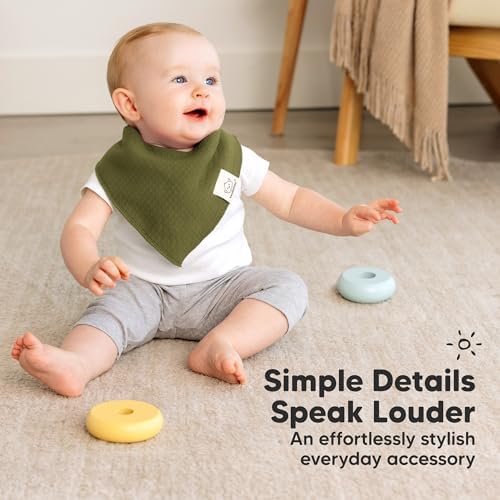KeaBabies 8pk Organic Baby Bandana Bibs - Image 6