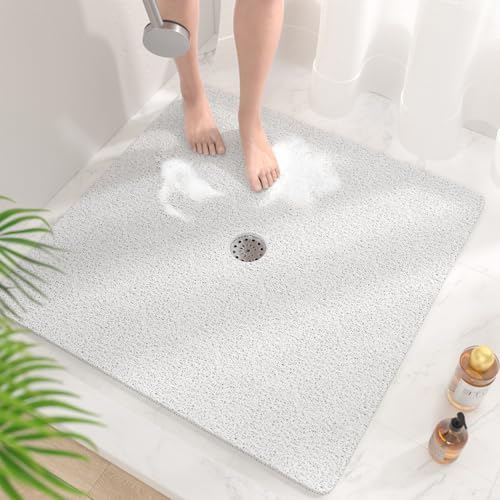 HITSLAM Square Shower Mat, 36 x 36 Inch Non Slip Bath Mat by HITSLAM