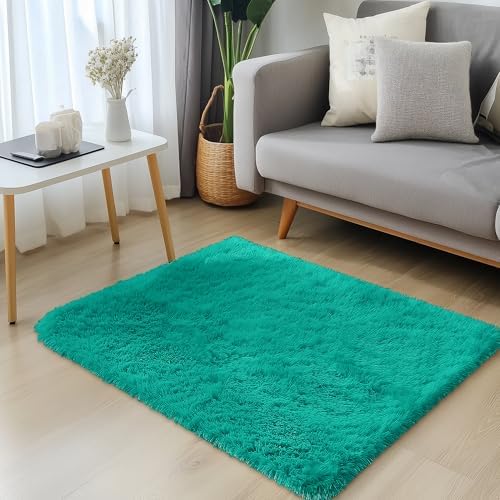 OLANLY 2x3 Machine Washable Small Bedside Rug, Soft Fluffy Shaggy Entryway - Image 3