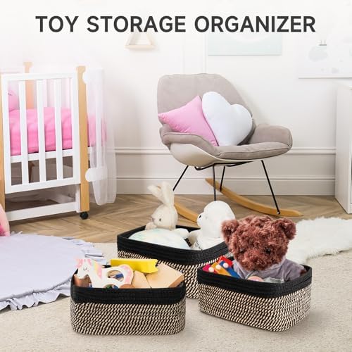3 Pack Storage Baskets for Organizing, 13.7×9.5×6.3" - Image 5