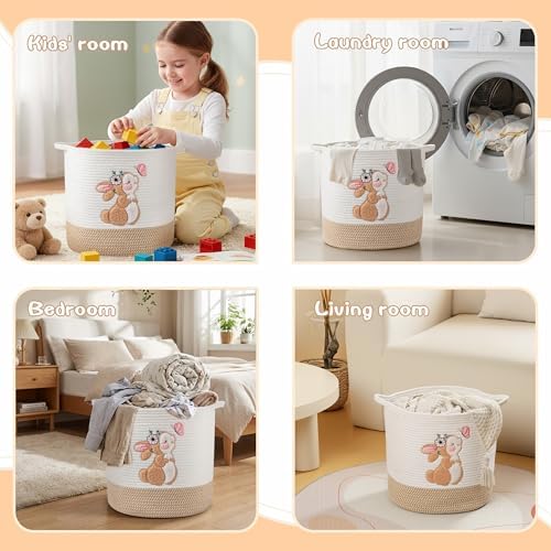 Toy Storage Baskets Woven Cotton Rope Storage Basket - Image 6