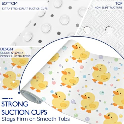 Kids Bathtub Mat Non Slip, 40 x 16 Inch Tub Mat - Image 3