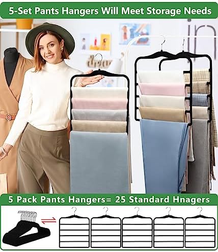 Pants Hangers Space Saving, 5P Scarf Hangers - Image 4