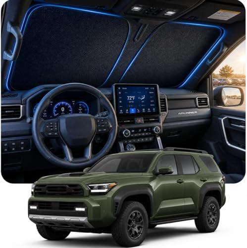 DooGooCoo Windshield Sun Shade for Toyota 4Runner 2017-2024 2025 Sunshade for by DooGooCoo