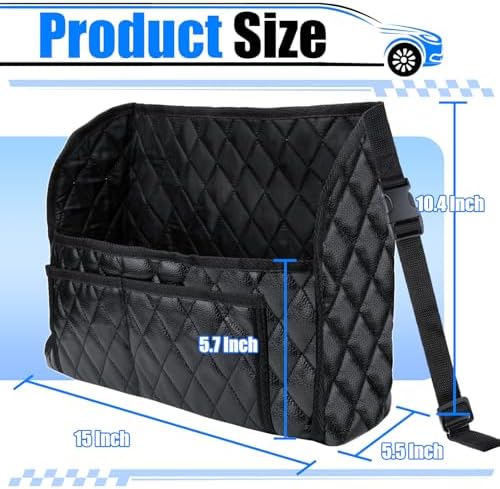 BFXM Car Purse Holder Between Seats, Leather Front Seat Car Organizer - Image 2