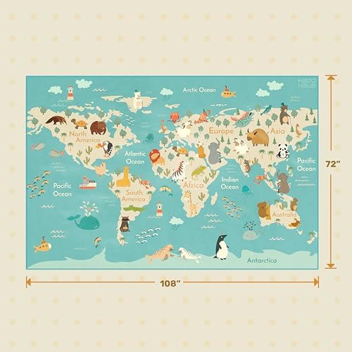 Hazo Haus Washable Large Kids Room Rug - Image 2