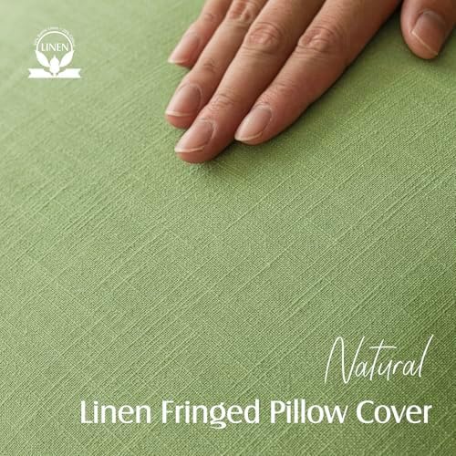 Foindtower Decorative Linen Fringe Throw Pillow Covers Cozy Boho Farmhouse - Image 2