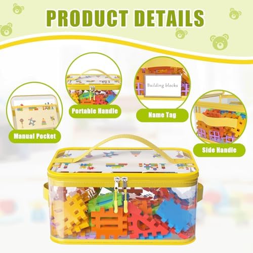 8 Pack Large Clear Toy Storage Bags - Image 3