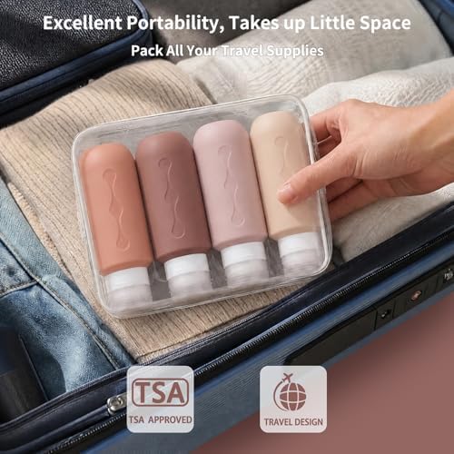 Gemice Travel Bottles for Toiletries, Tsa Approved Travel 6oz Size Containers - Image 4