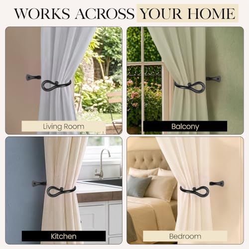 RTZEN Metal Curtain Tiebacks, Drapery Holders - Image 6