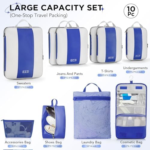 OlarHike 10 Set Compression Packing Cubes - Image 2