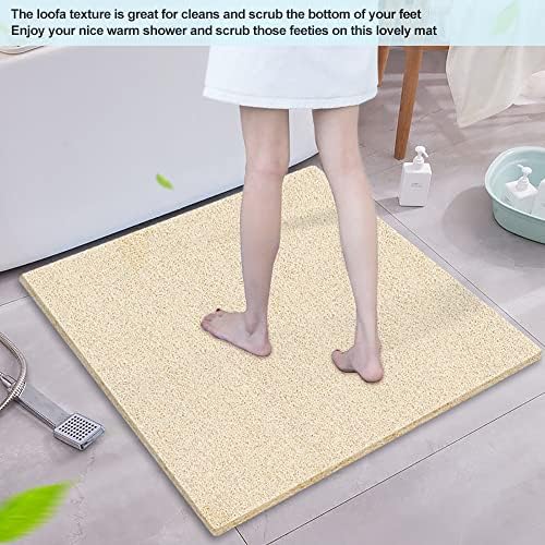 Shower Mat Non Slip Without Suction Cup, 24 x 24 Inch PVC Loofah Shower - Image 5