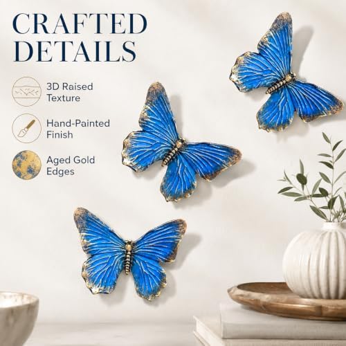 GUSFREUD 3D Butterfly Wall Decor Set – Resin Wall Decor - Image 4
